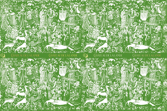Medieval Green Wrapping Paper Design
