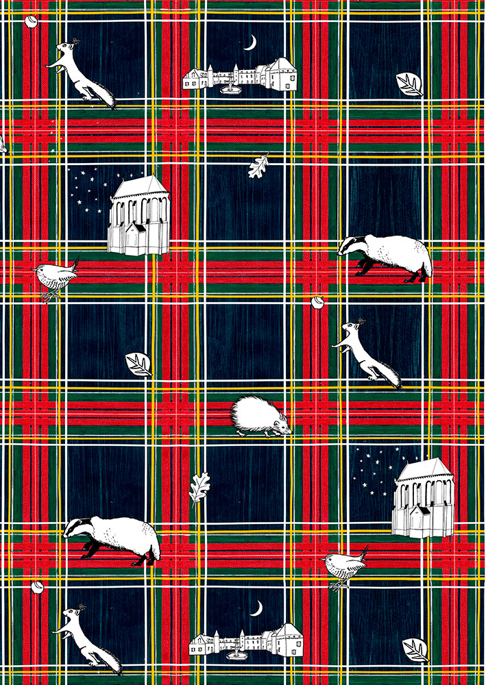The Lalande Christmas Tartan Wrapping Paper Design