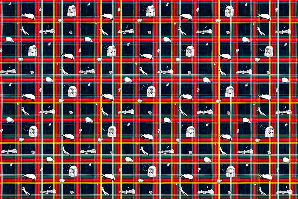 The Lalande Christmas Tartan Wrapping Paper Design