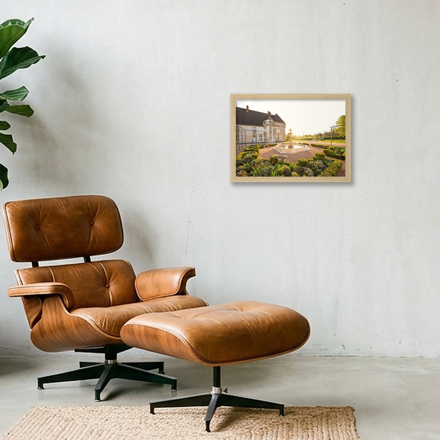 Lalande Courtyard — A4 (30×21cm, 12×8") Oak Frame