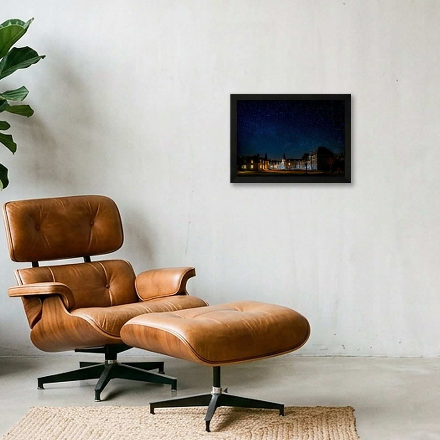 The stars above the courtyard — A4 (30×21cm, 12×8") Black Frame