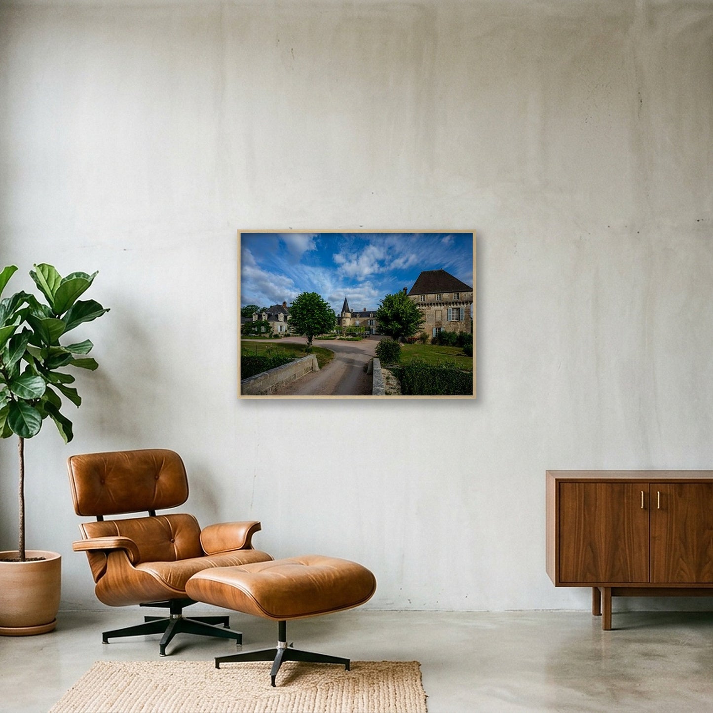 Chateau de Lalande — 100×70cm, 39×28" Oak Frame