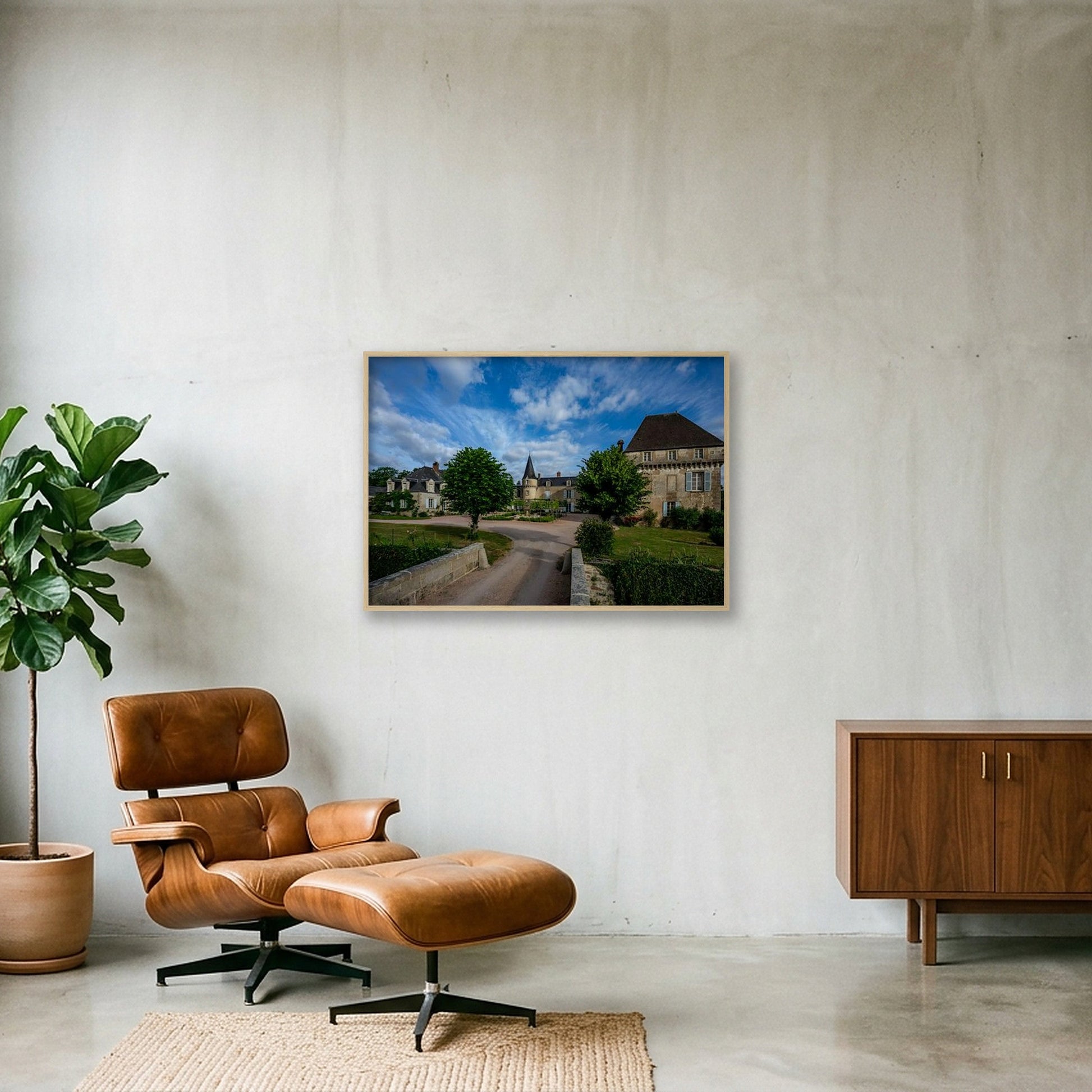 Chateau de Lalande — 100×70cm, 39×28" Oak Frame