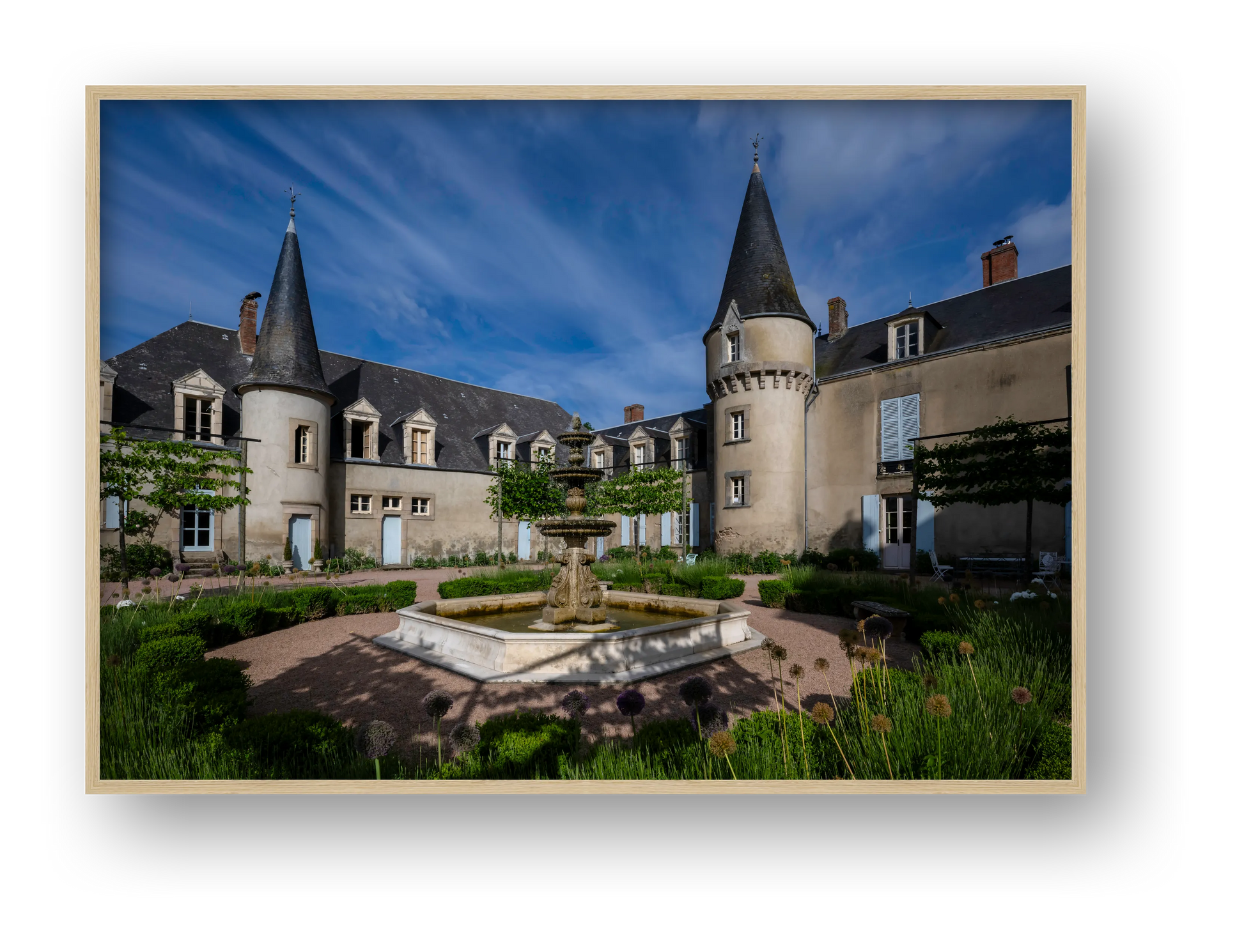 Chateau Courtyard — framed