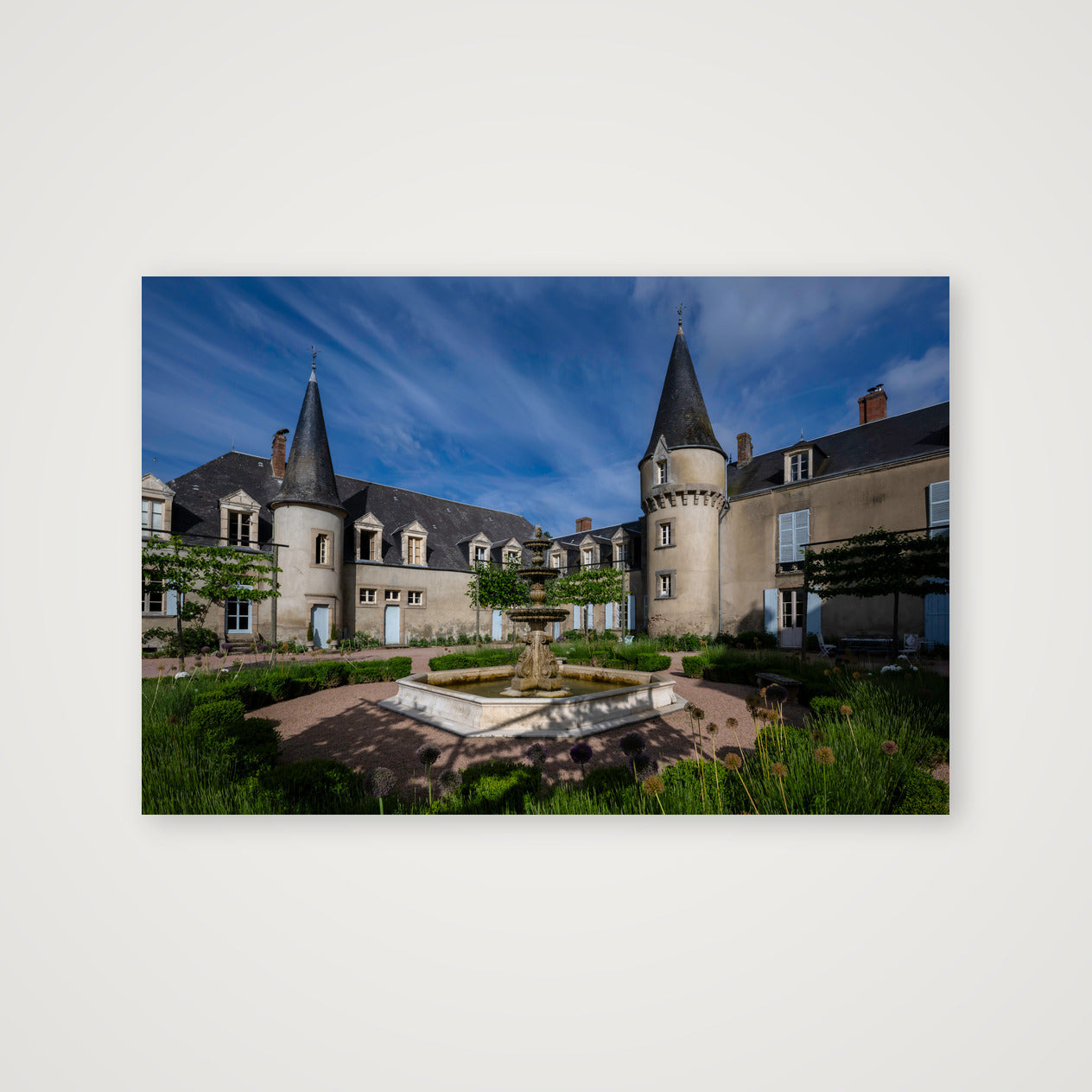 Chateau Courtyard — 45×30cm, 18×12" Print only