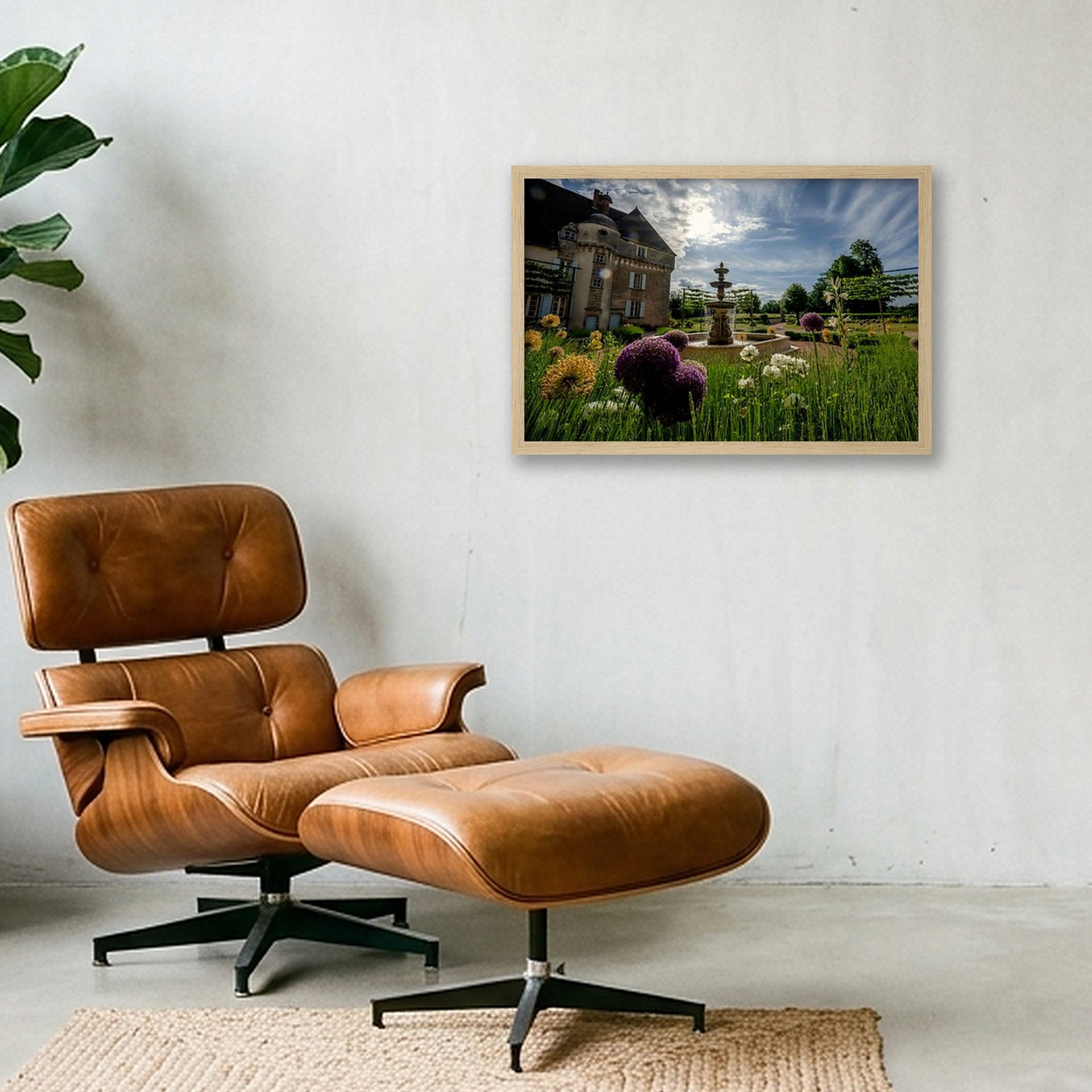 Lalande fountain — 45×30cm, 18×12" Oak Frame