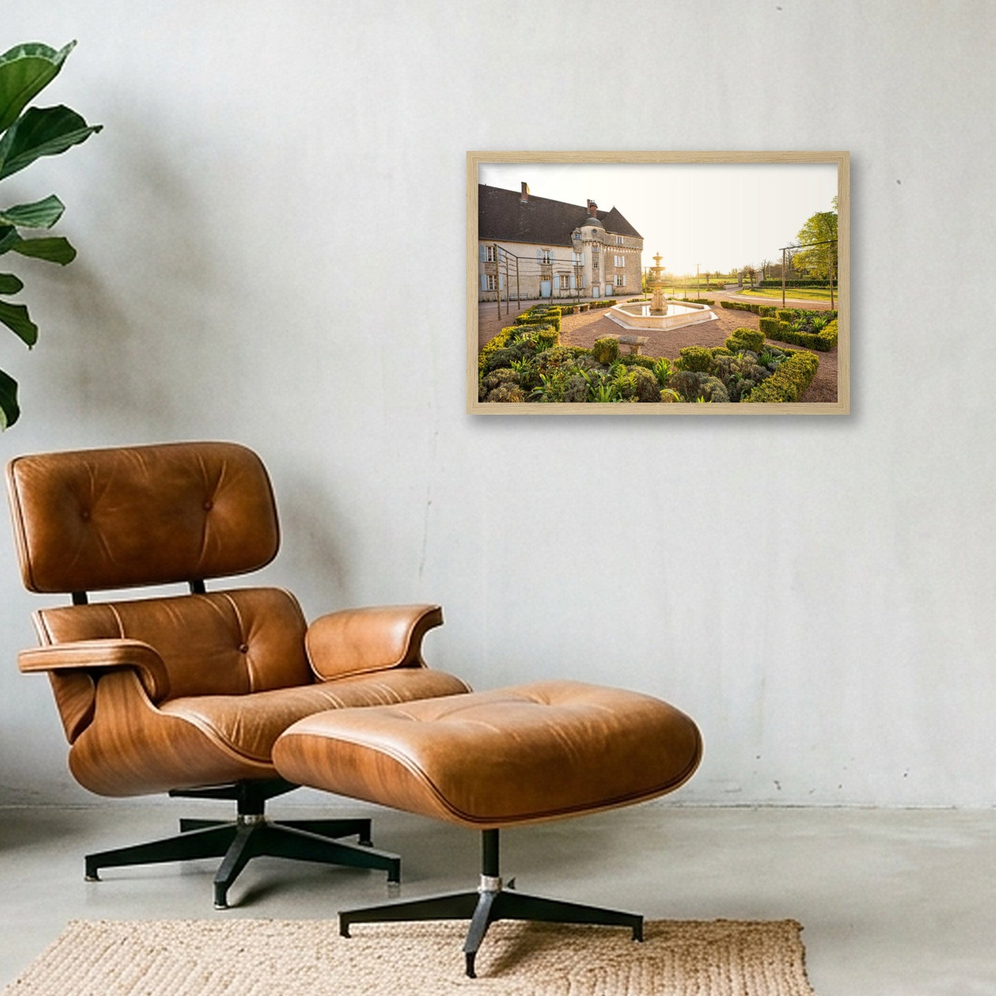 Lalande Courtyard — 45×30cm, 18×12" Oak Frame