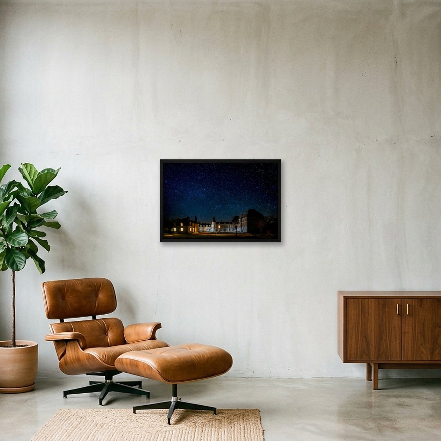 The stars above the courtyard — 60×40cm, 24×16" Black Frame