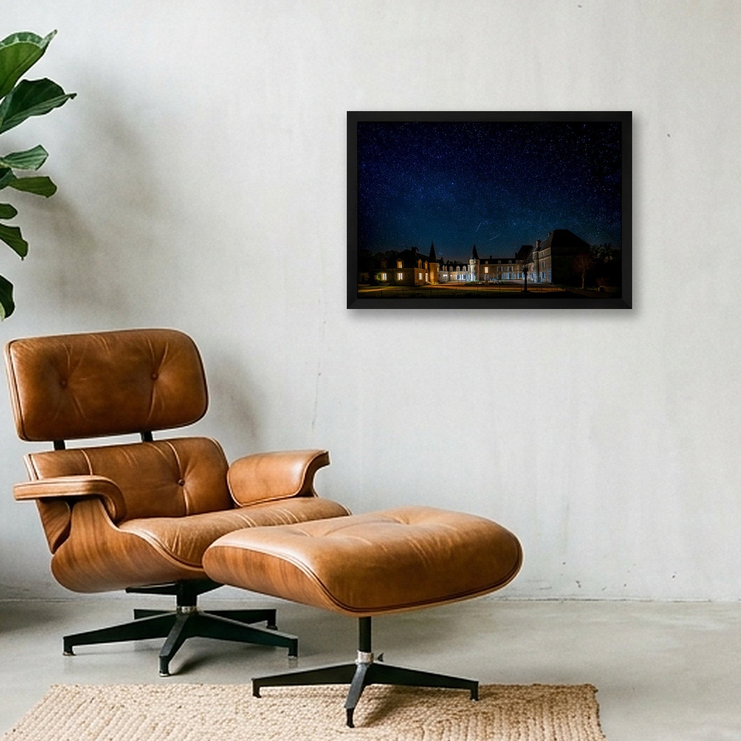 The stars above the courtyard — 45×30cm, 18×12" Black Frame