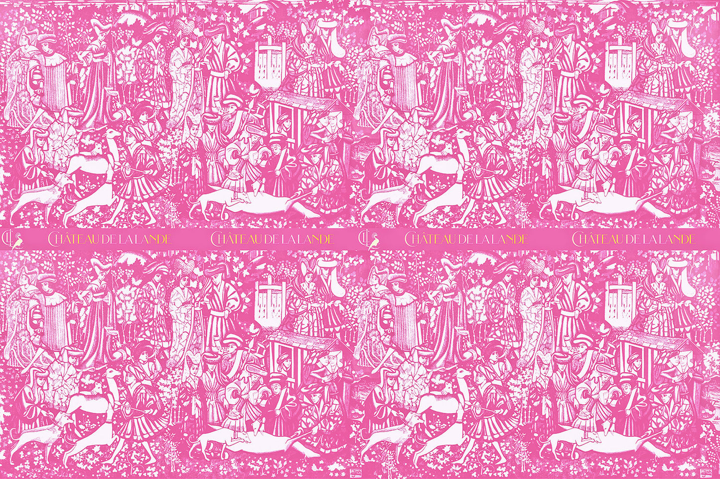 Pretty Tropical Hot Pink Wrapping Paper by castlefield