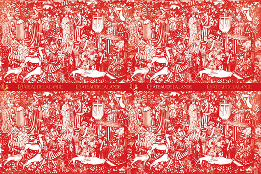 Medieval Red Wrapping Paper Design