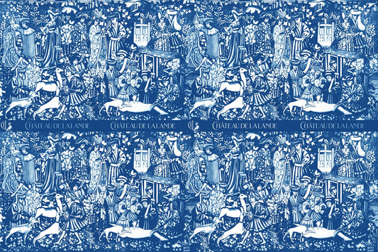 Medieval Blue Wrapping Paper Design