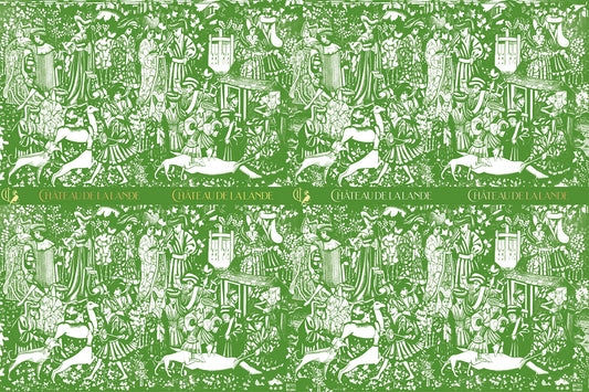 Medieval Green Wrapping Paper Design